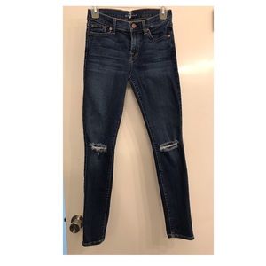 7 FOR ALL MANKIND Ankle Skinny Jeans, Size 26